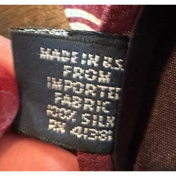 Polo Ralph Lauren 100% Silk Tie 54 Inches Red - Picture 4 of 5